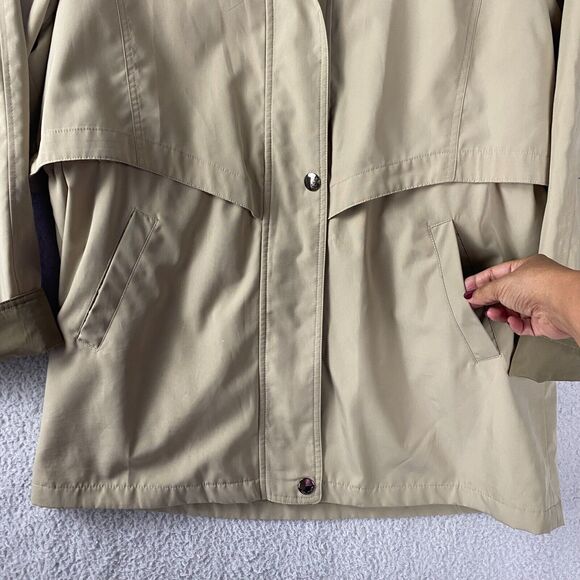 Nautica Women's Beige XL‎ Removable Hood Winter Coat Zip out Lining Windbreak - Picture 5 of 13